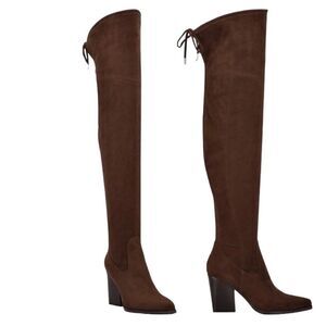 NWT MARC FISHER OKUN TALL HERLED BOOTS IN COLOR DARK BROWN‎ WOMENS SIZE 7.5